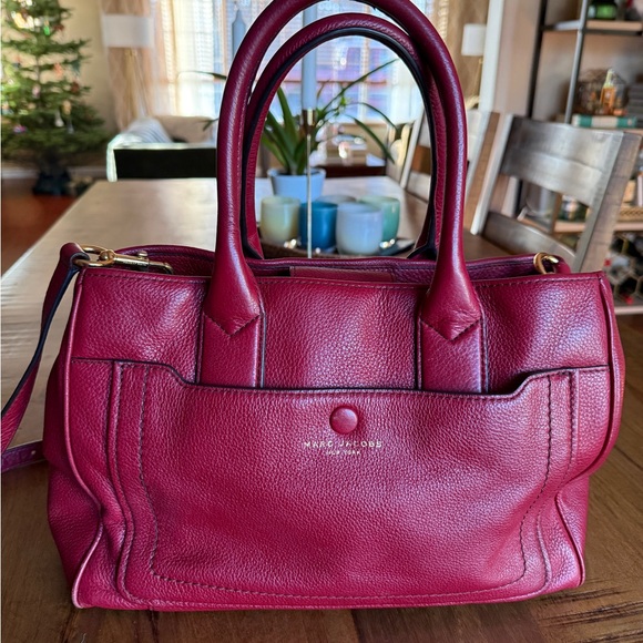 Marc Jacobs Handbags - Marc Jacobs Deep Red Leather Satchel